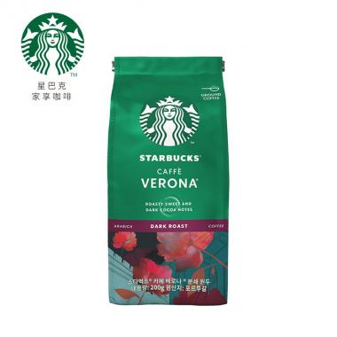 星巴克(Starbucks)精細(xì)研磨咖啡粉 佛羅娜 烏拉圭原裝進(jìn)口手沖咖啡粉黑咖啡 深度烘焙 200g可做20杯