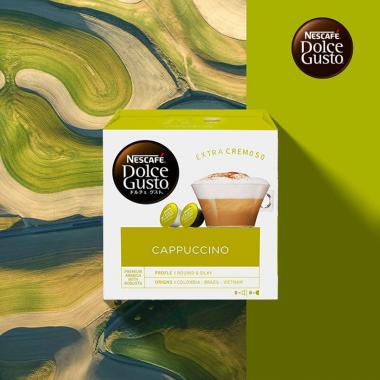 雀巢咖啡多趣酷思 花式膠囊咖啡 英國(guó)進(jìn)口 卡布奇諾 研磨咖啡粉（雀巢多趣酷思咖啡機(jī)適用）16顆裝