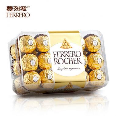 費(fèi)列羅(FERRERO)榛果威化糖果巧克力制品 企業(yè)福利婚慶喜糖零食伴手禮 節(jié)日團(tuán)聚禮物 30粒375g