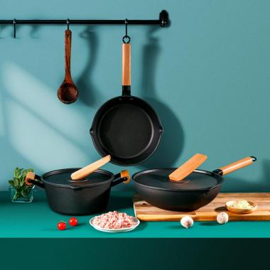 美國康寧精鐵不粘鍋具三件套