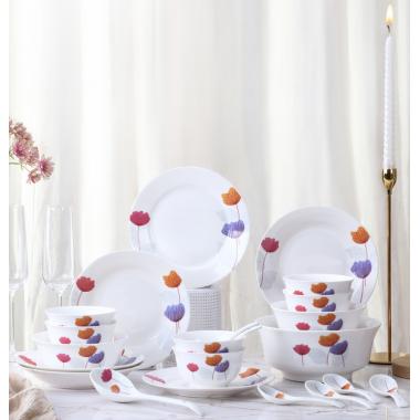 CORNINGWARE康寧瓷搖曳郁金香22件套餐具