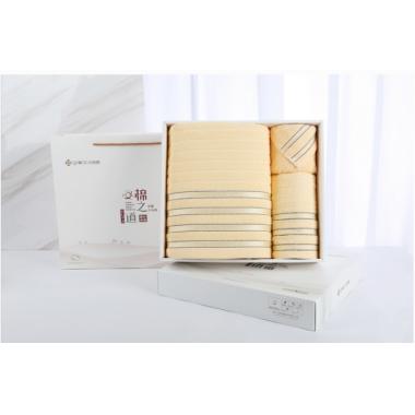 潔麗雅方巾1條 面巾 1條 浴巾1條（黃色）