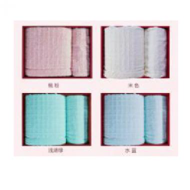 多樣屋莫蘭迪抗菌全棉無捻面巾+浴巾禮盒