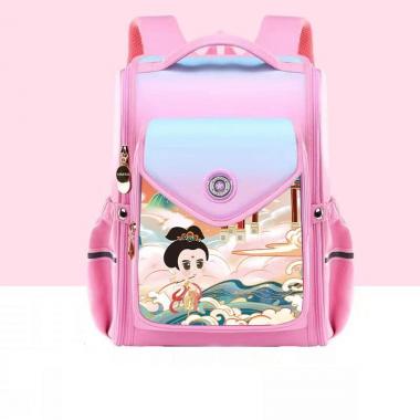 YESO+敦煌藝術(shù)館國潮兒童書包L9026（粉）
