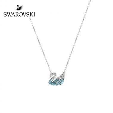 奧地利 SWAROVSKI施華洛世奇 漸變藍(lán)天鵝鎖骨項(xiàng)鏈
