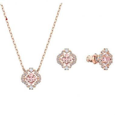 施華洛世奇跳動(dòng)的心項(xiàng)鏈耳釘套裝