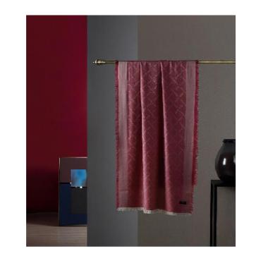 HUGO BOSS LOGO提花披肩（紅）