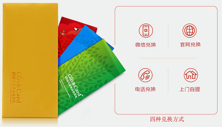 禮品卡四種兌換方式
